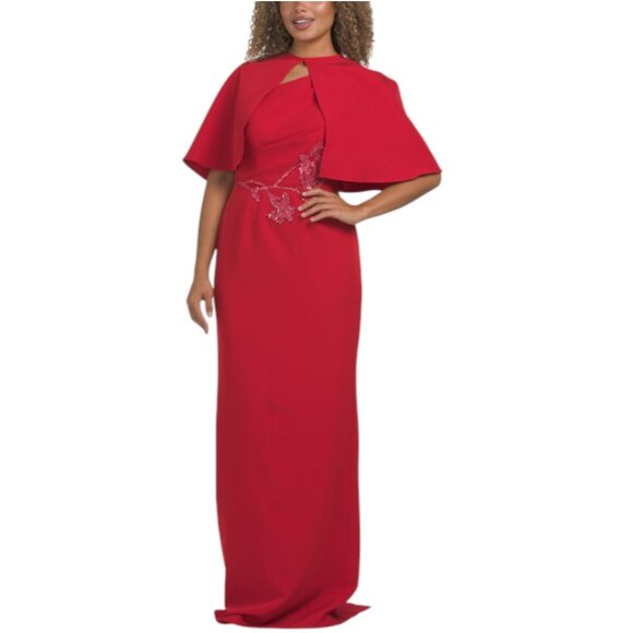 RENE BY RENE RUIZ Dresses & Skirts - RENE BY RENE RUIZ 2pc Gown With Beaded Embellishment And Cape